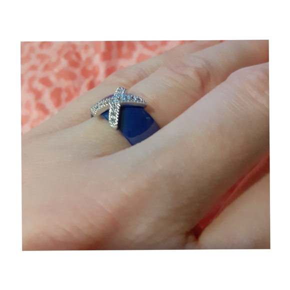 💙New Ceramic Ring with Bling - Picture 5 of 5